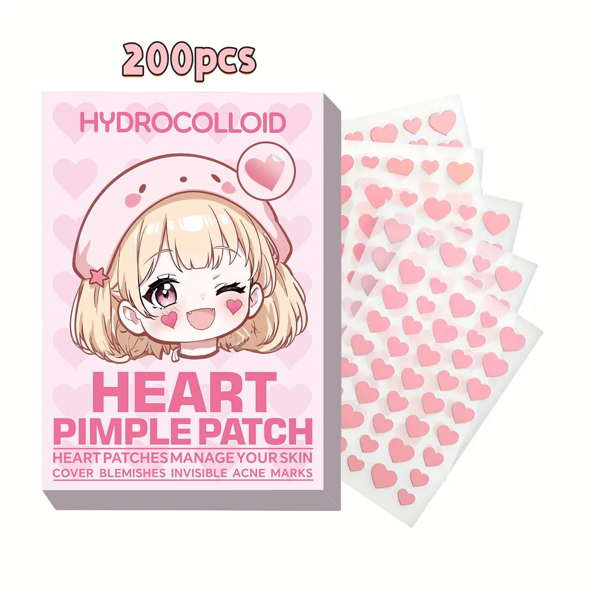 Skincare Pink - 200 Parches Adhesivos para Granos en