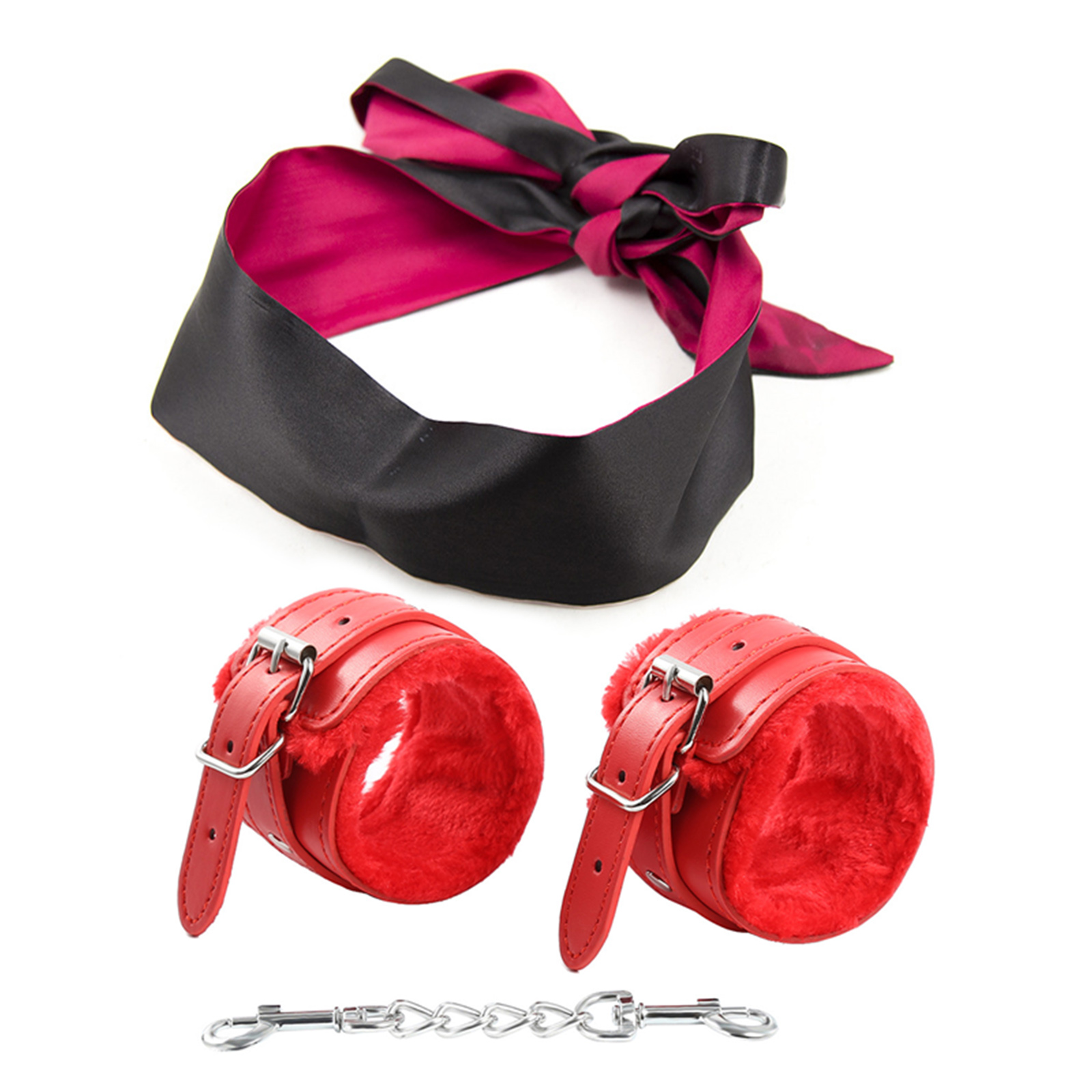 Skincare Pink - Set de Bondage SM, esposas rojas,