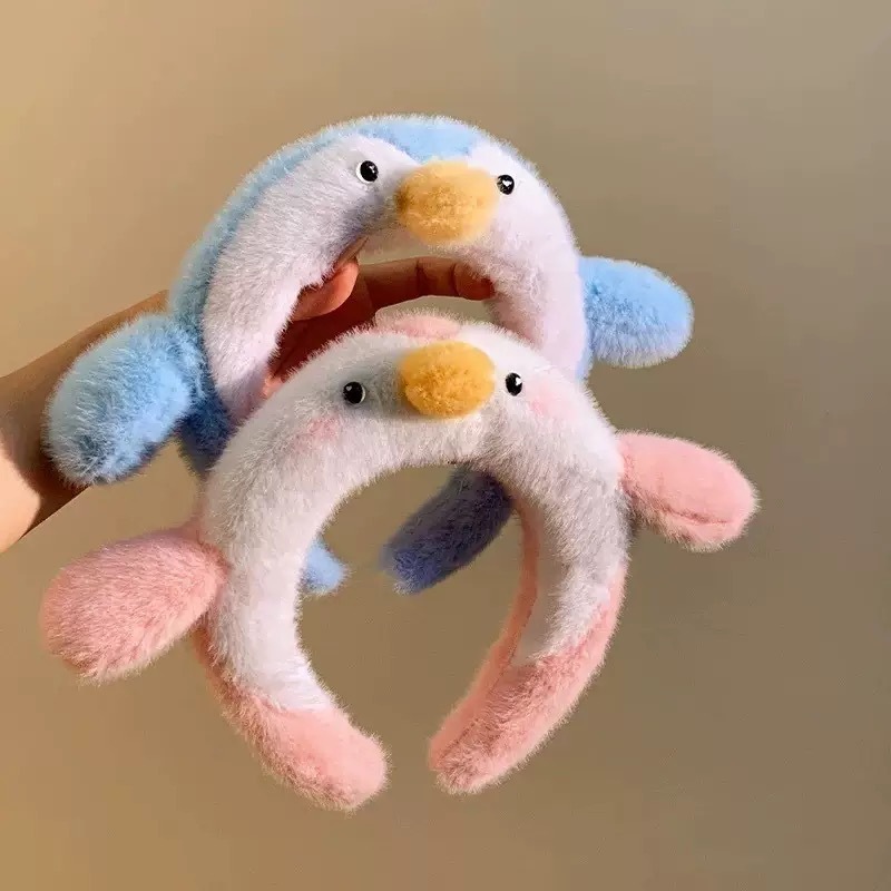 Diadema de Peluche de Pingüino - Skincare Pink reseña y precio