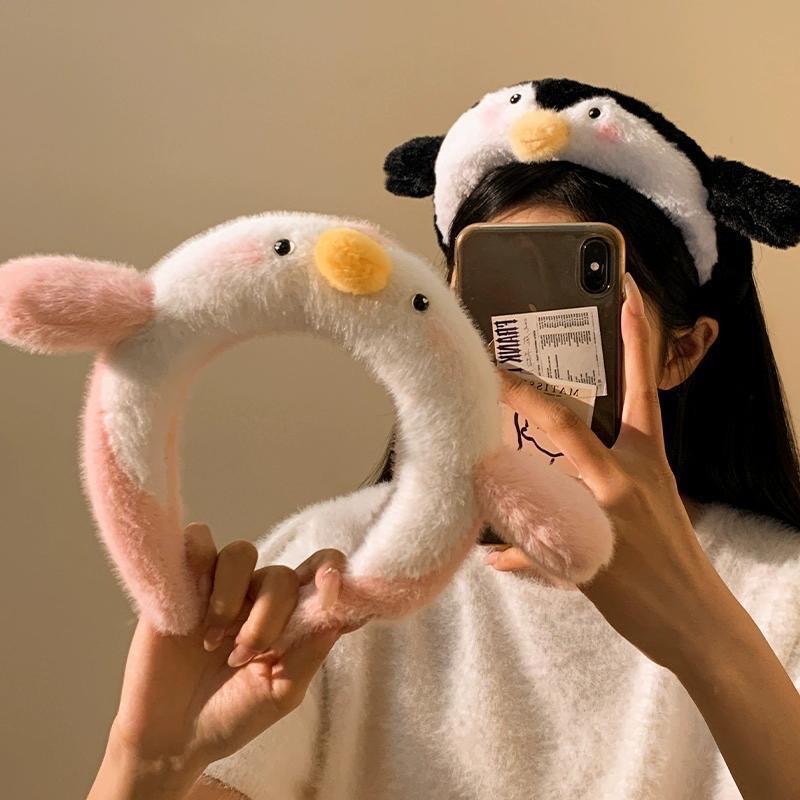 Diadema de Peluche de Pingüino - Skincare Pink reseña y precio
