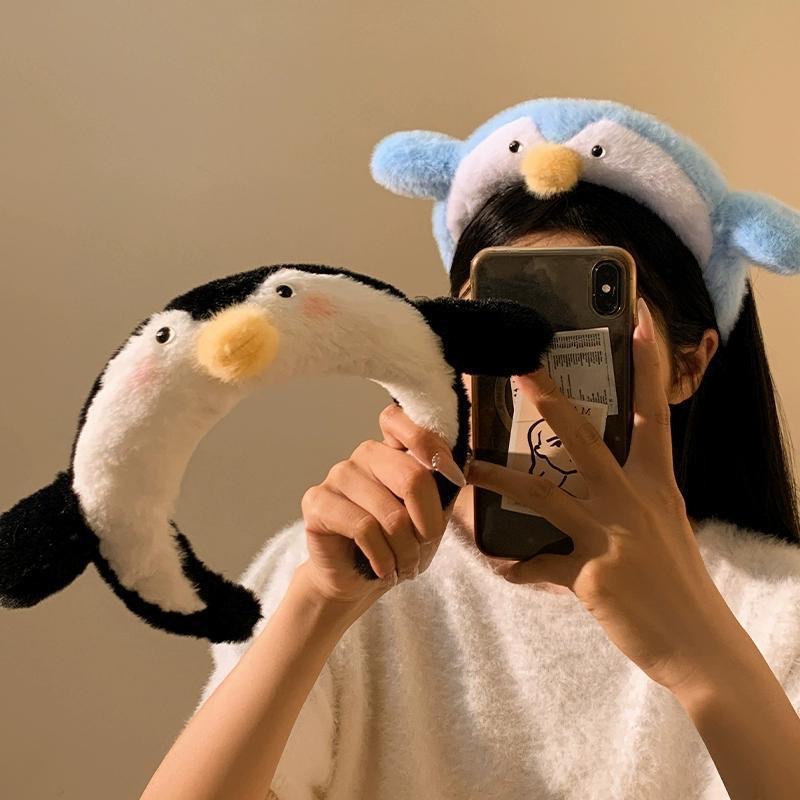 Diadema de Peluche de Pingüino - Skincare Pink reseña y precio